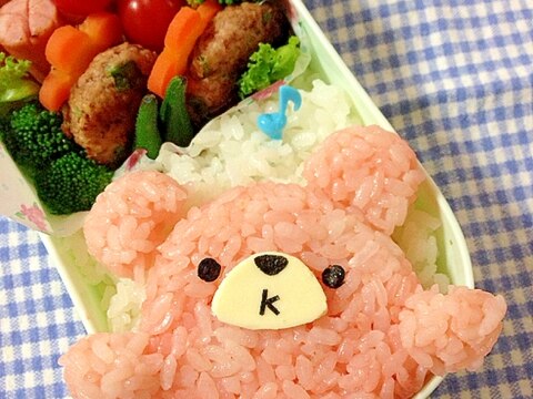 簡単キャラ弁☆ぷらクマくんのお弁当♪